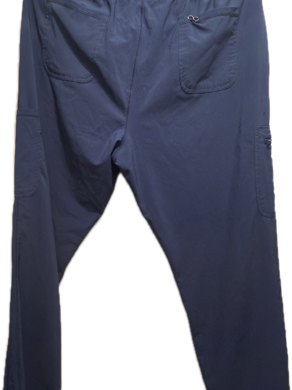 Women's Navy Straight-Leg Utility Pants - Picture 2 of 4